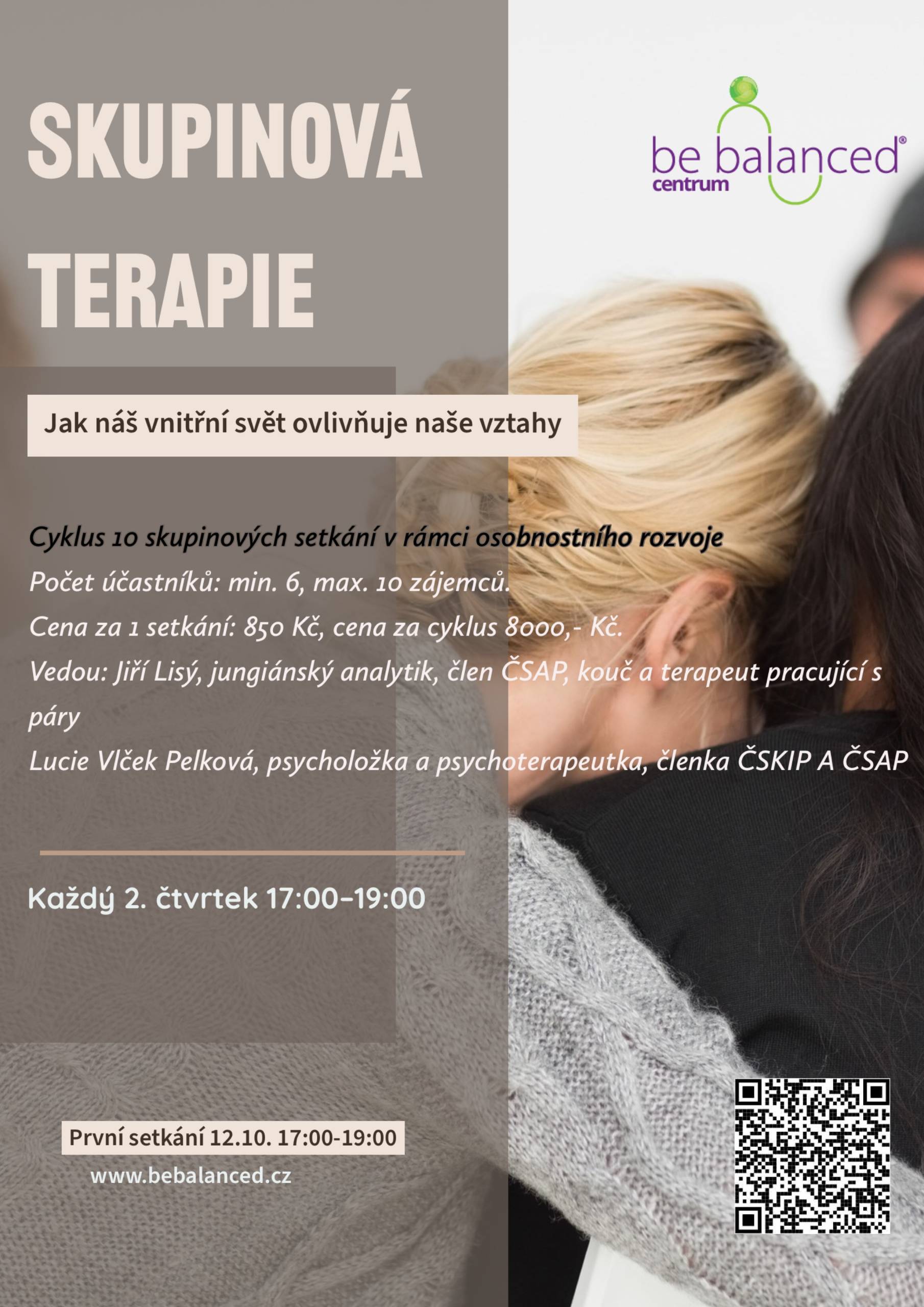 Skupinová terapie v ordinaci BeBalanced — Praha 6 Liboc